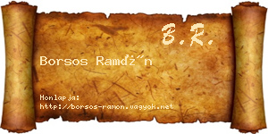 Borsos Ramón névjegykártya